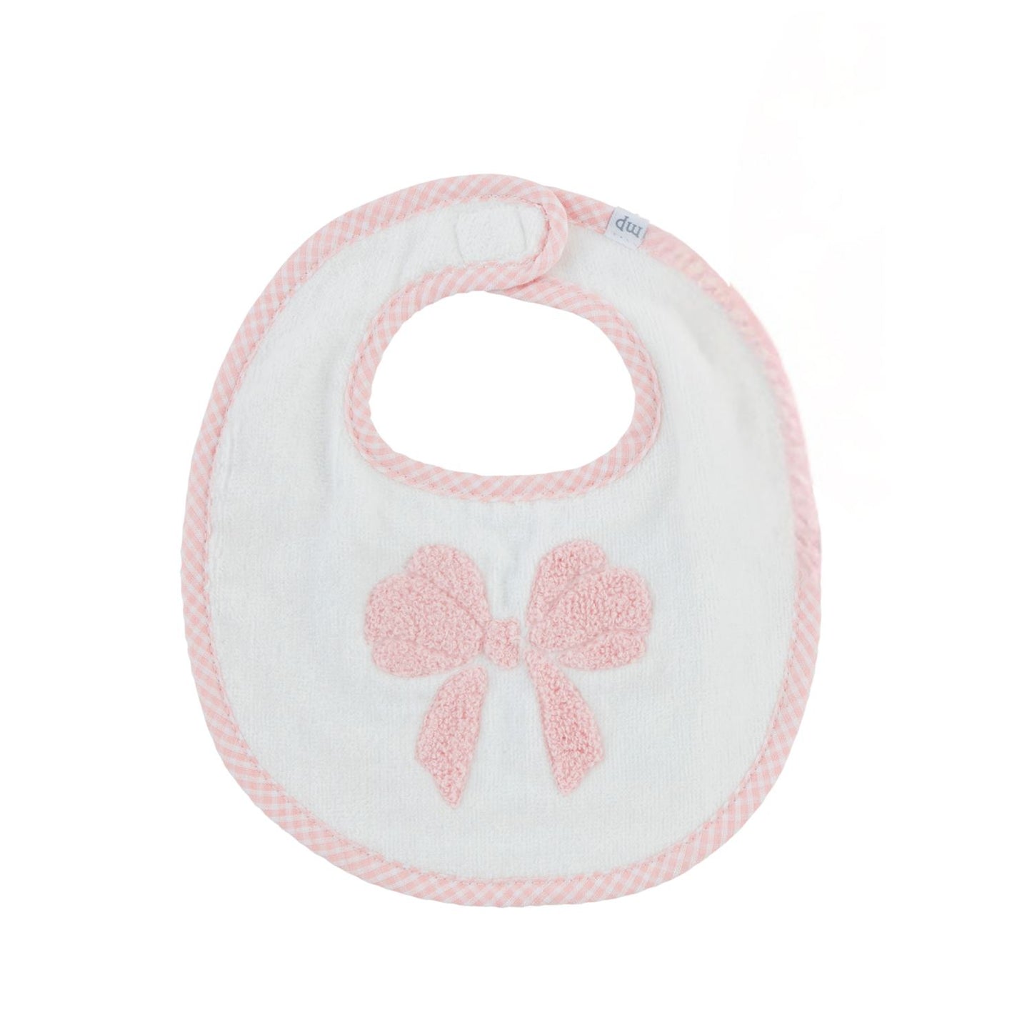 Mudpie Pink Boucle Bow Bib