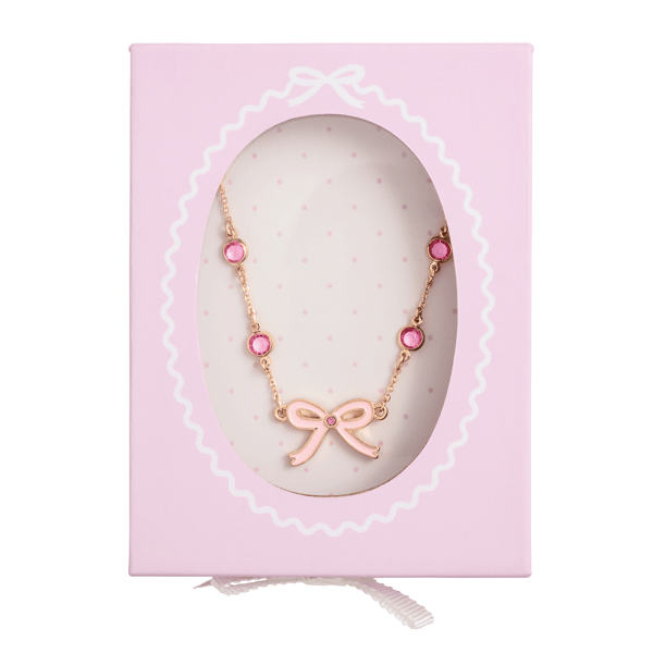 Mudpie Bow Rhinestone Necklace
