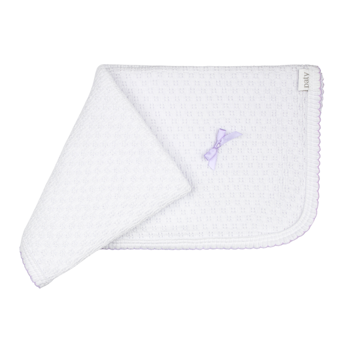 Paty Inc Receiving Blanket W/Bow Multiple Colors