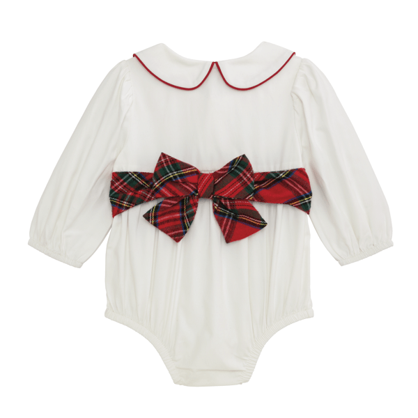 Mudpie Poplin Tartan Bow Bubble