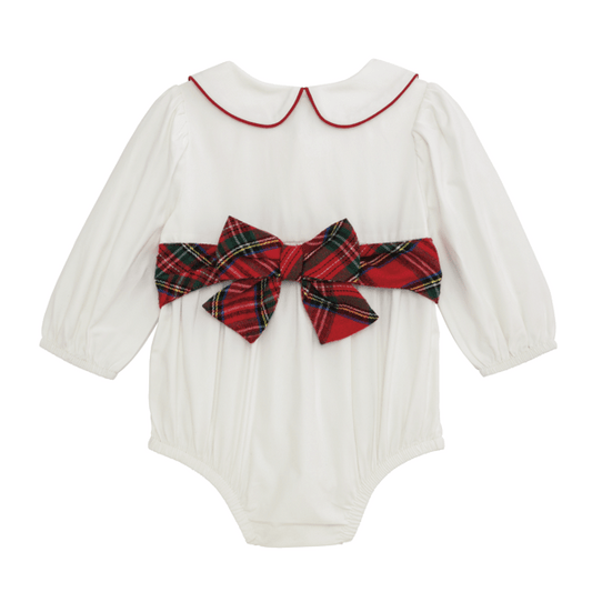 Mudpie Poplin Tartan Bow Bubble