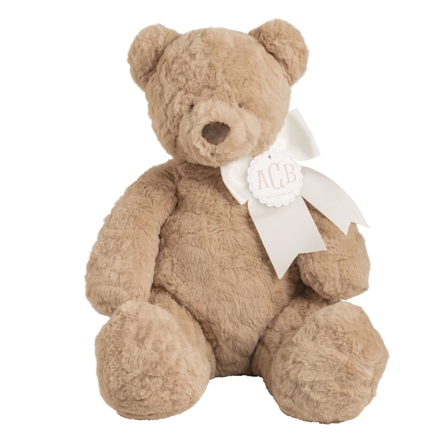 Mudpie Honey Monogram Me Bear Plush Pal