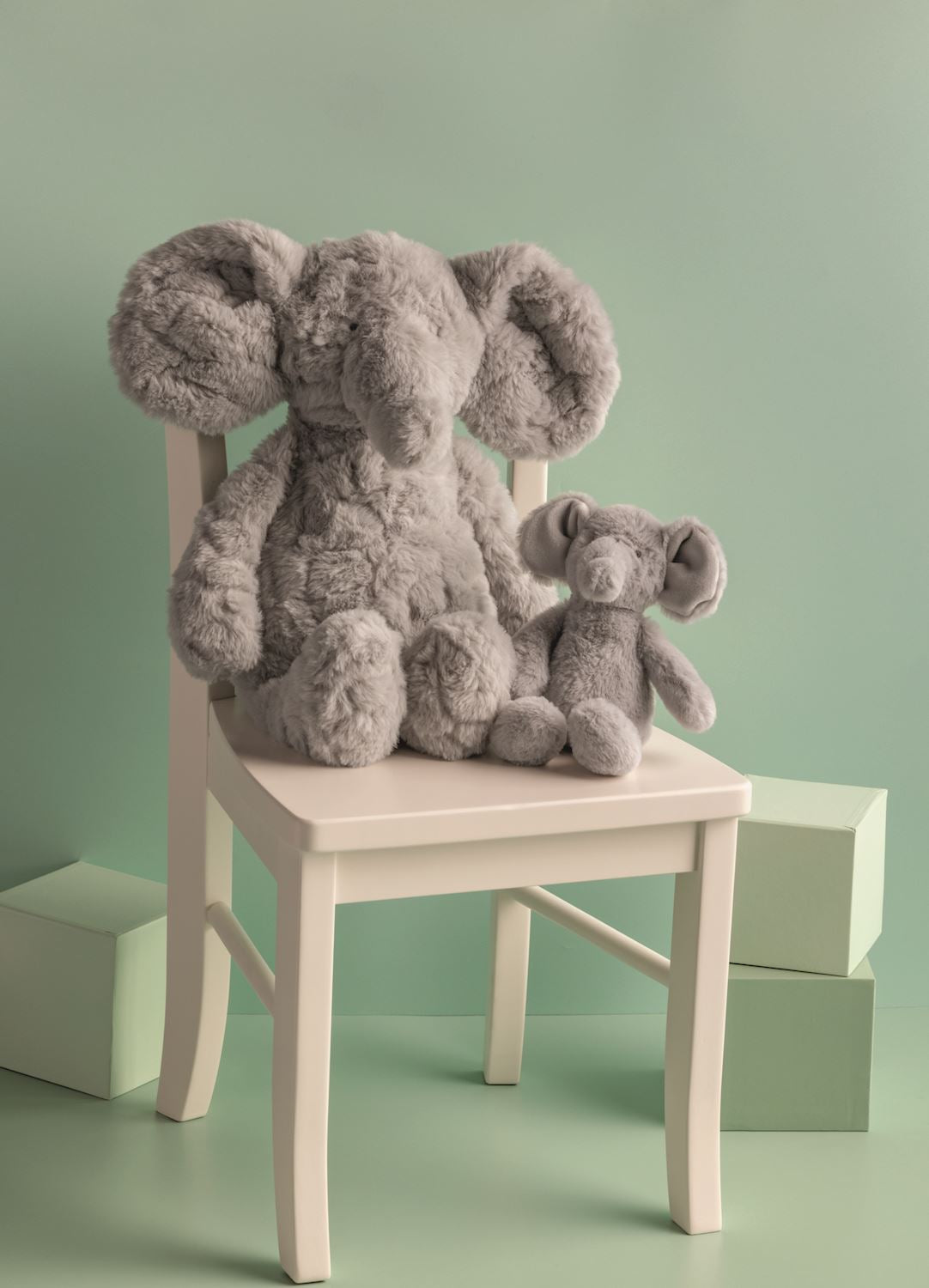 Mudpie Mama & Baby Elephant Plush Set