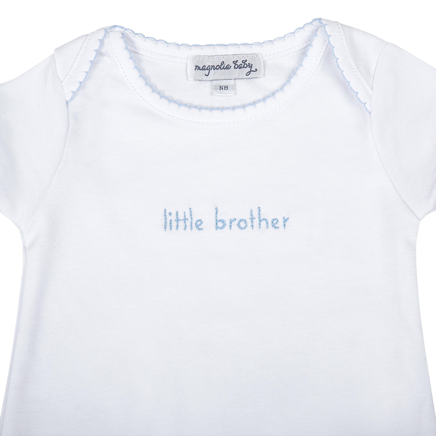 Magnolia Baby Little Brother Embroidered Bodysuit