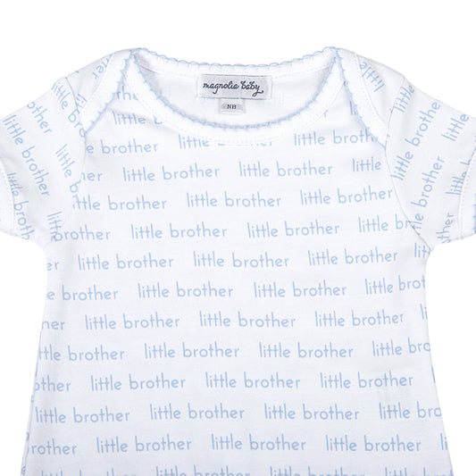 Magnolia Baby Little Brother Print Short Sleeve Bodysuit