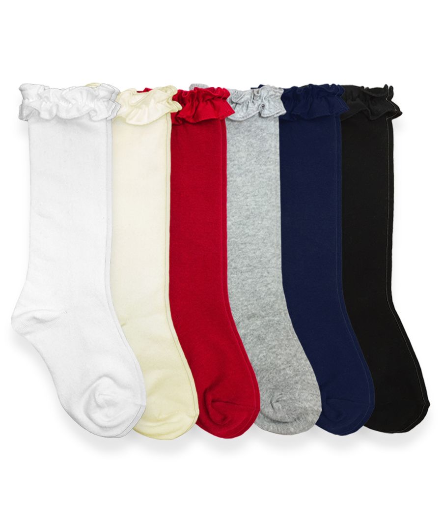 Jefferies Socks Ruffle Knee High Socks 1 Pair