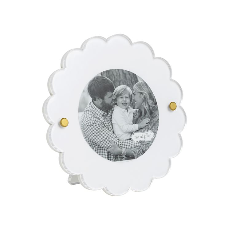 Mudpie Mini White Circle Frame