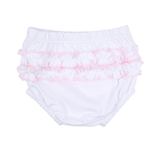 Magnolia Baby Joy Embroidered Ruffle Diaper Cover Set Pink