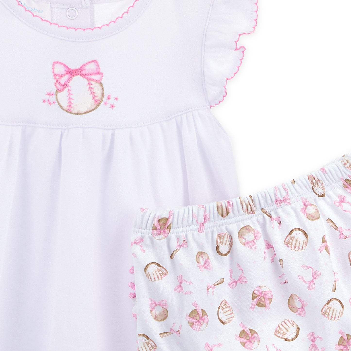 Magnolia Baby Precious Lil Sluggers Ruffle Diaper Cover Set - Pink