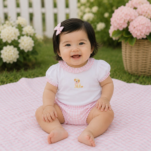 Sweet Golden Diaper Cover Set with Socks - Pink