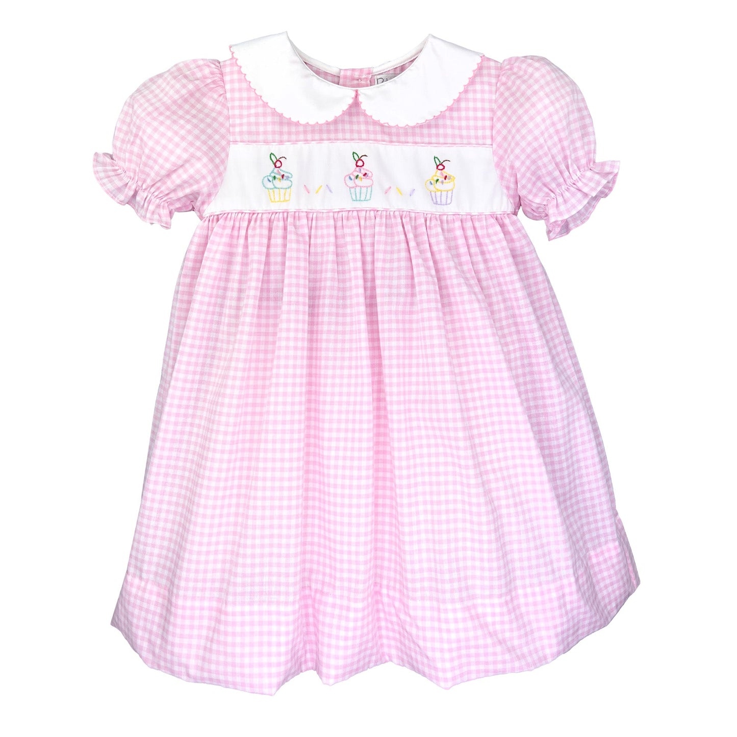 Petit Ami Cupcake Embroidered Dress