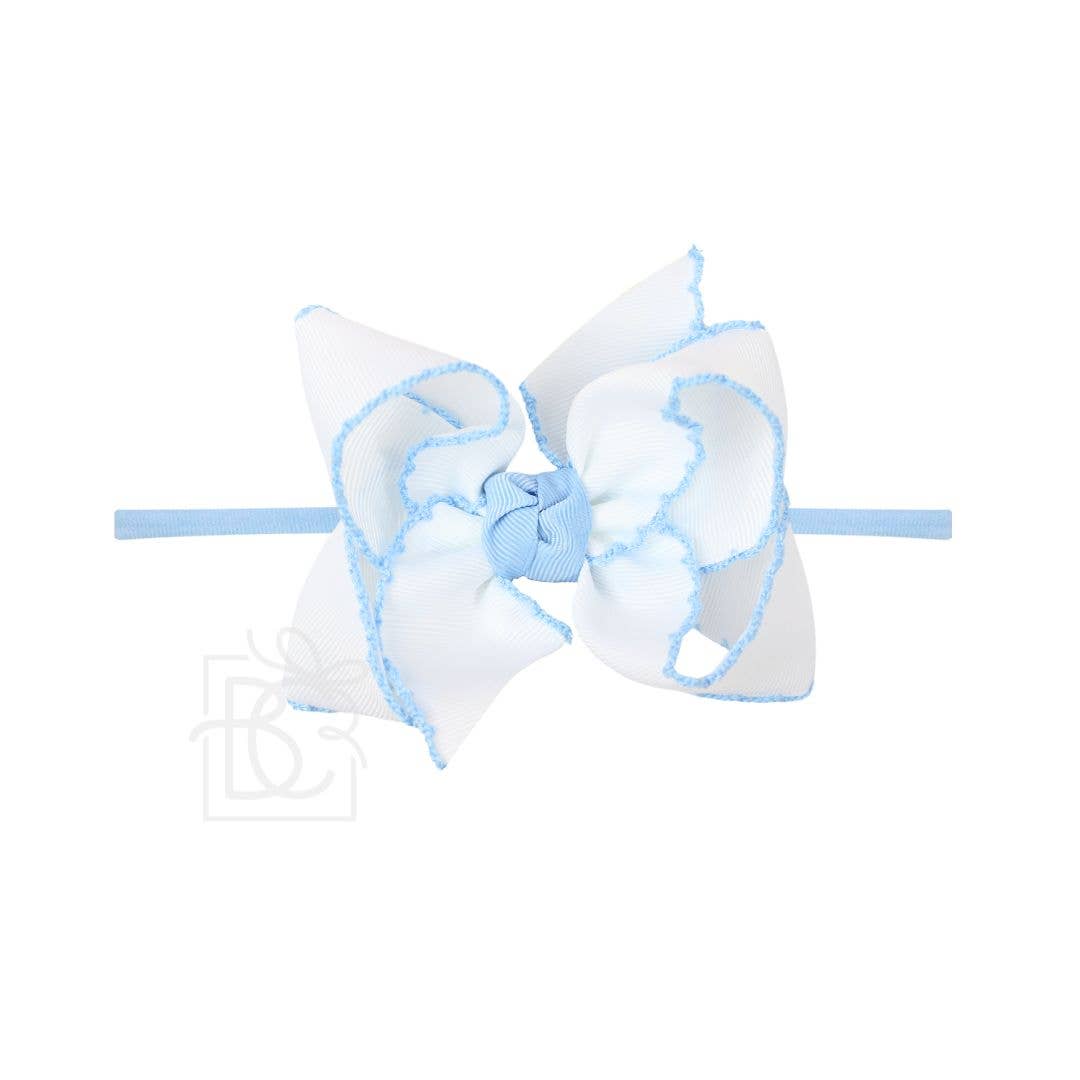 Beyond Creations, LLC - 1/4"PANTYHOSE HEADBAND W/ CROCHET EDGE HAIR BOW