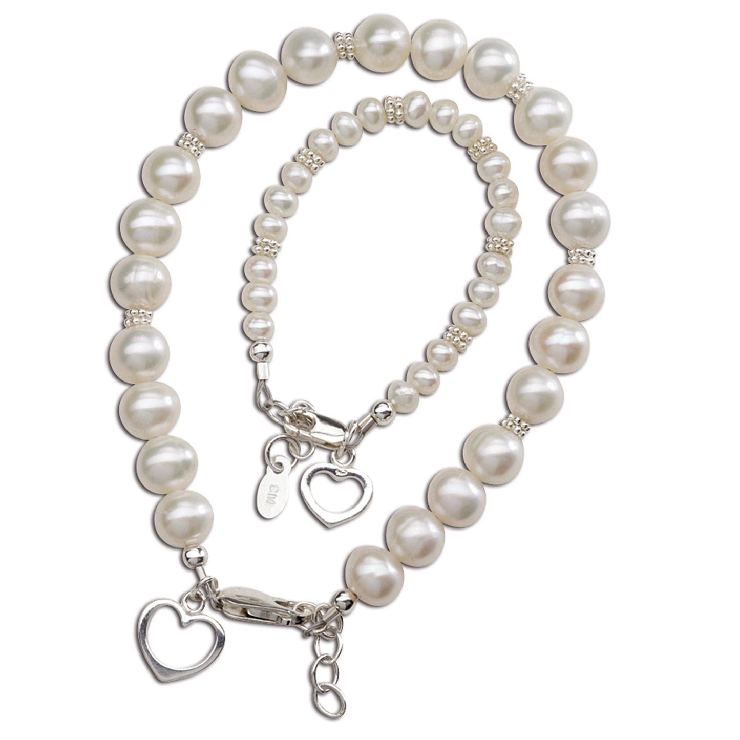 Cherished Moments - Mom And Me 2-Piece Bracelet Set-Hearts Entwined Baby Gift