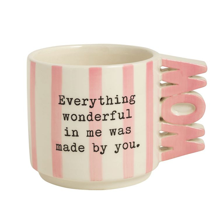 Mudpie Everything Mom Word Handle Mug