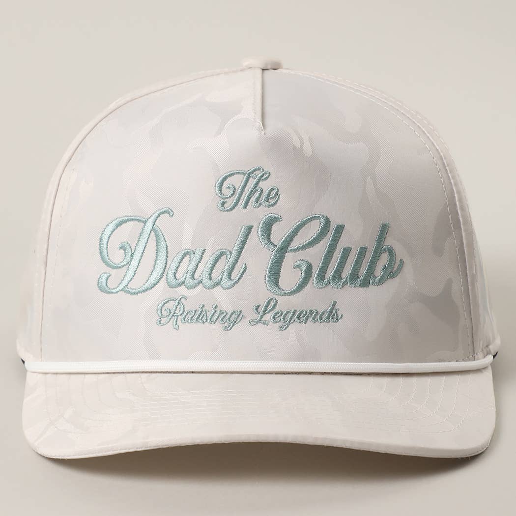 Fashion City - THE DAD CLUB Embroidered White Camo Trucker Hat