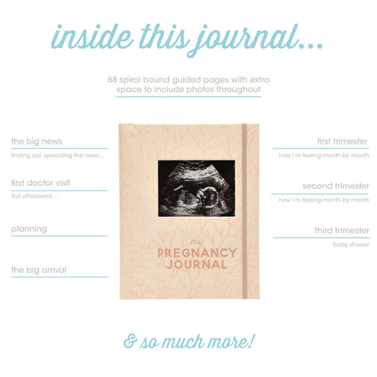 Leaves Keepsake Pregnancy Journal, Blush