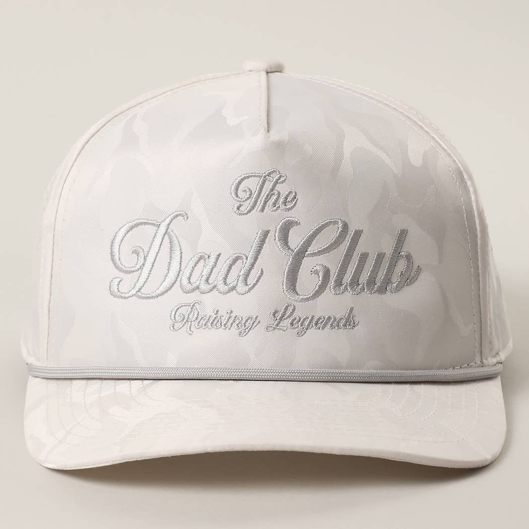 Fashion City - THE DAD CLUB Embroidered White Camo Trucker Hat