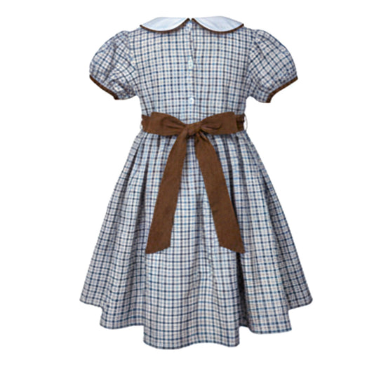 Ishtex Blue/Khaki Plaid Dress