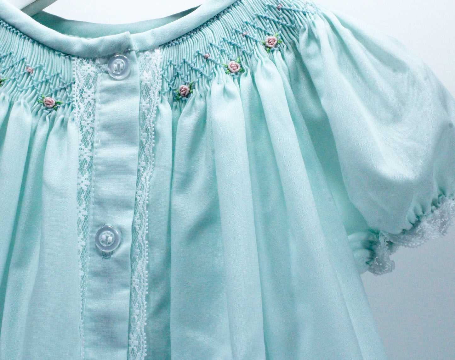 Baby Blessings Clothing - Mint Geometric Flowers Sophia Dress