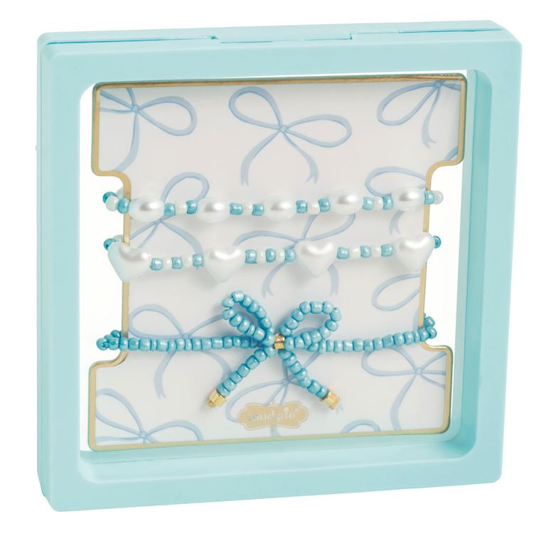 Mudpie Blue Bow Bracelet Set
