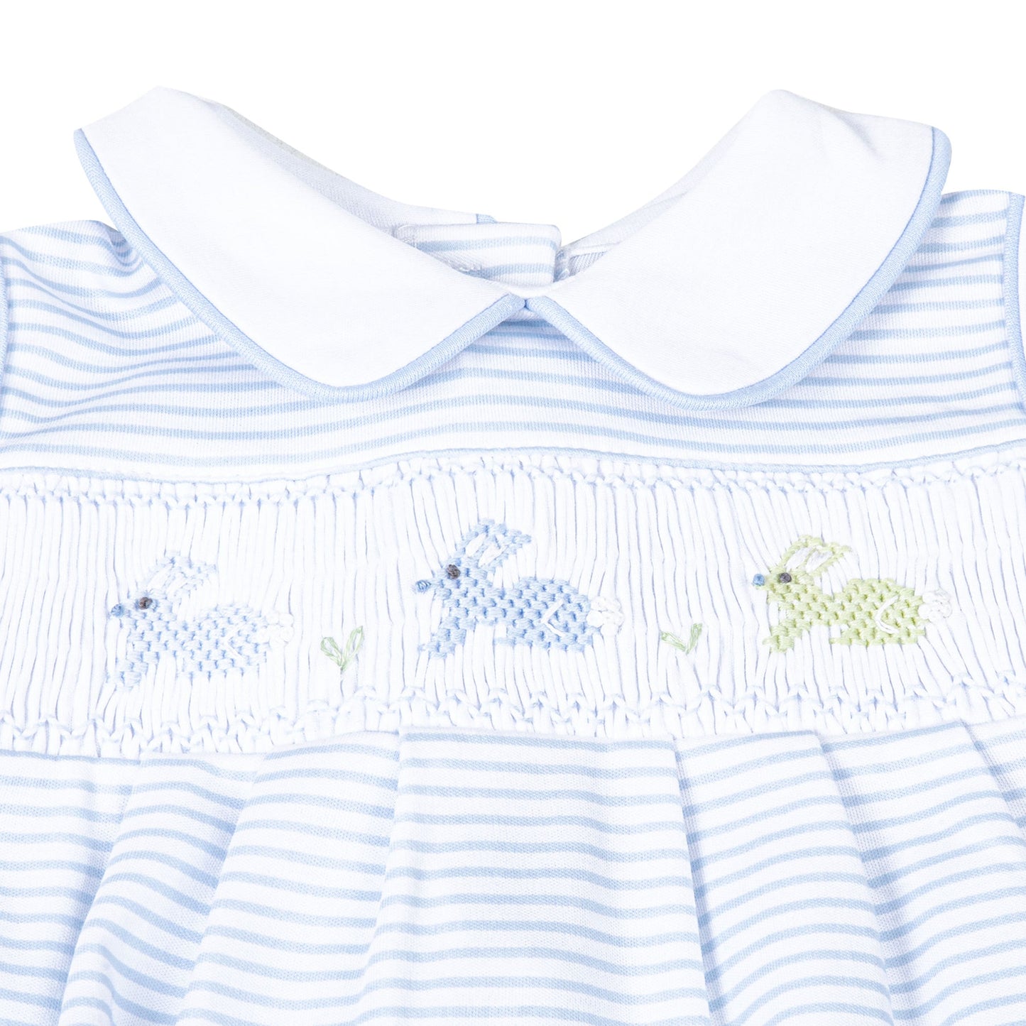 Hoppity Hop Classics Smocked Sleeveless Bubble - Light Blue