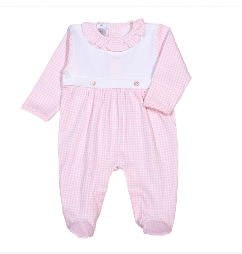 Baby Loren Olivia Gingham Pima Footie