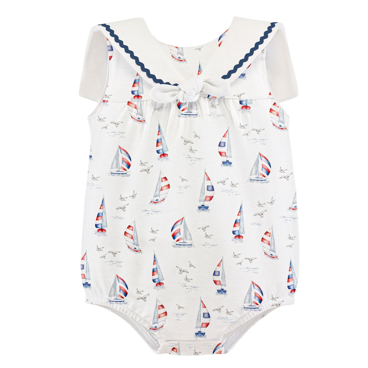 Baby Club Chic Harbor Days Bubble with Sailor Collar