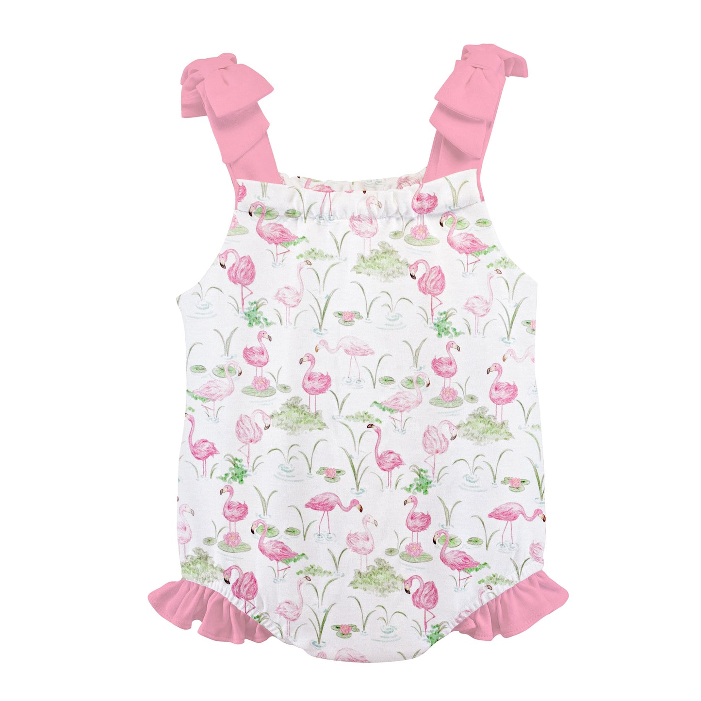 Baby Club Chic Flamingo Paradise Bubble with Bows