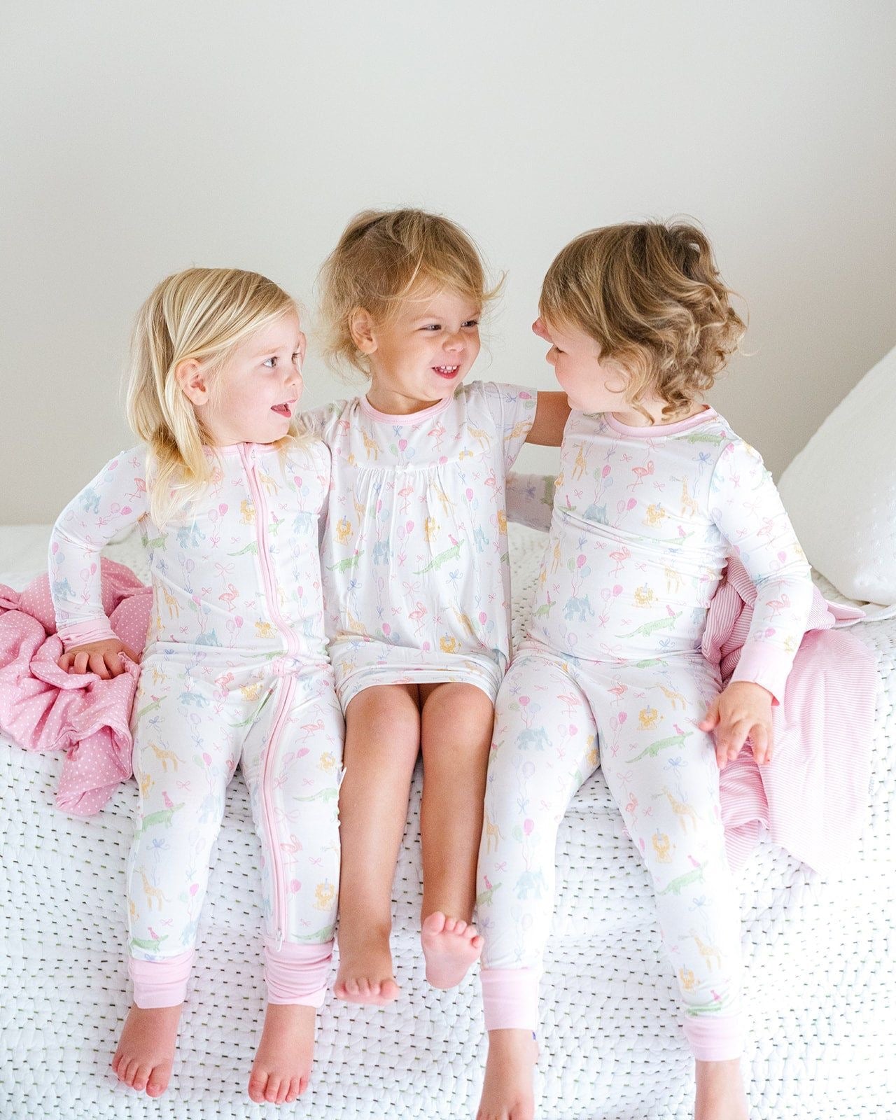 Uptown Baby Birthday Zoo Animals 2 Piece Pajama Set