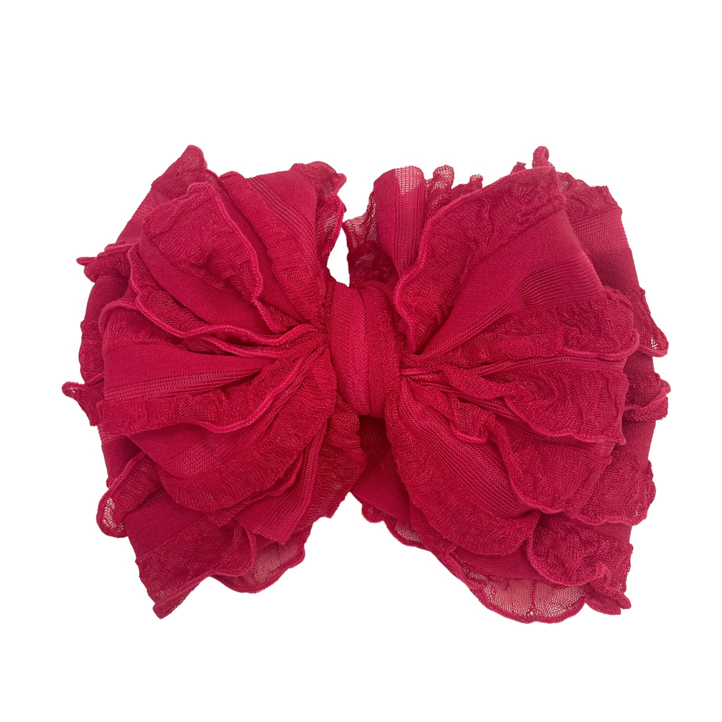 Rockin Royalty Cranberry Ruffled Headband