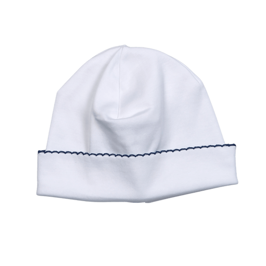 Baby Loren White Pima Converter Navy Blue Trim