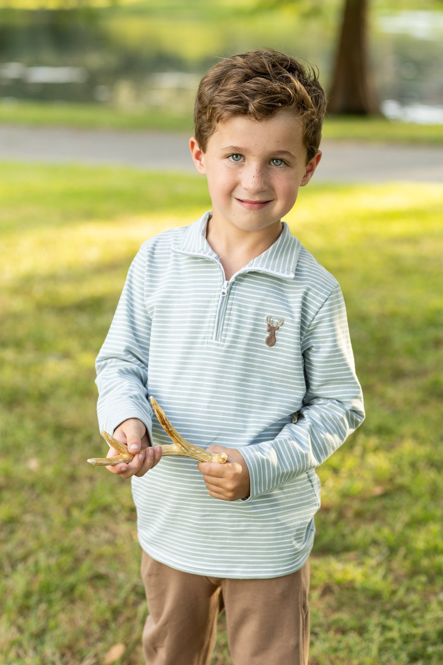Trotter Street Kids Deer 1/4 Zip Pullover