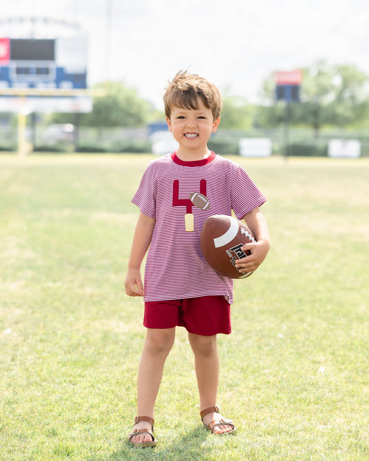 Smock Candy Down, Set, Hut Shirt - Crimson Stripe