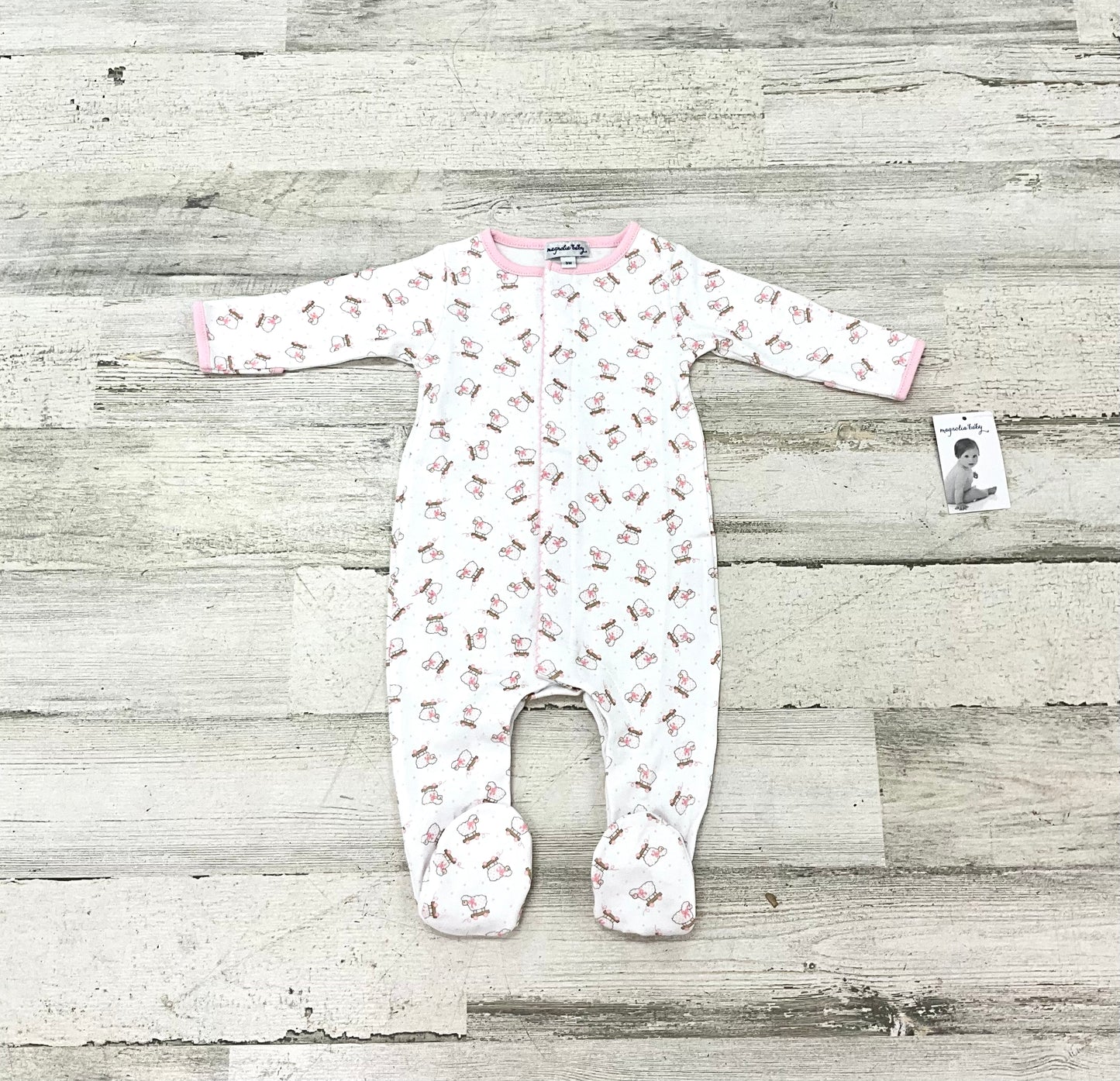 Magnolia Baby Darling Lambs Footies Pink