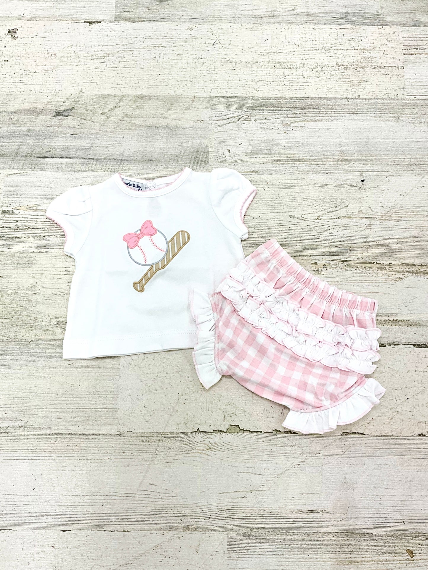 Magnolia Baby Batter Up Ruffle Two Piece Pink