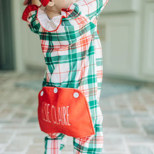 Sugar Bee Clothing Christmas Plaid Ruffle Buttflap Pjs