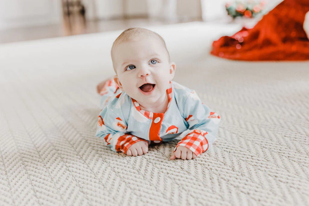 Sugar Bee Vintage Santa Buttflap Onesie PJs