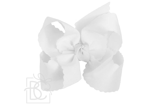 Beyond Creations 5.5” Scalloped Edge Alligator Clip Bow