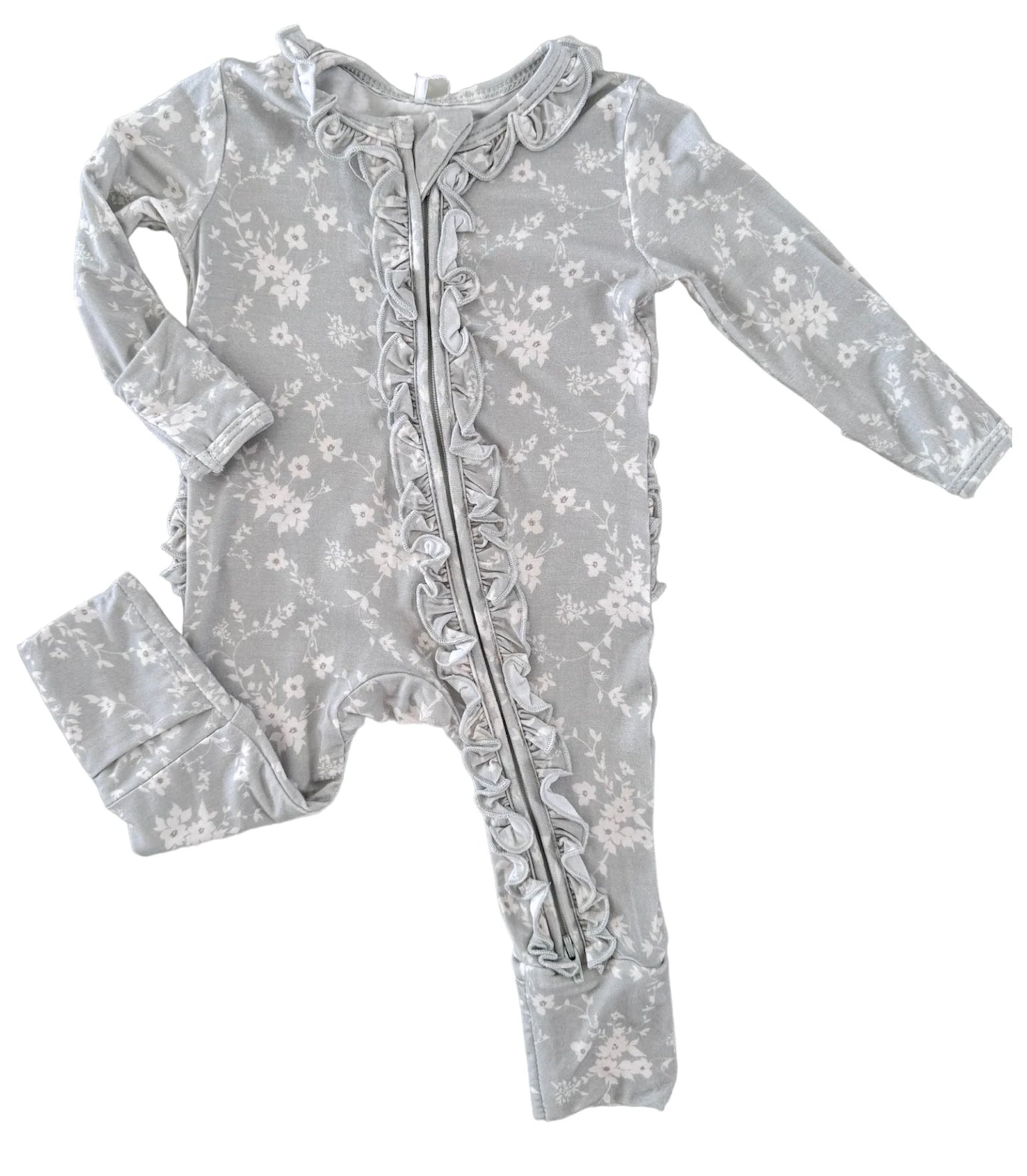 Rockin Royalty Harlow Ruffle Zip Footie