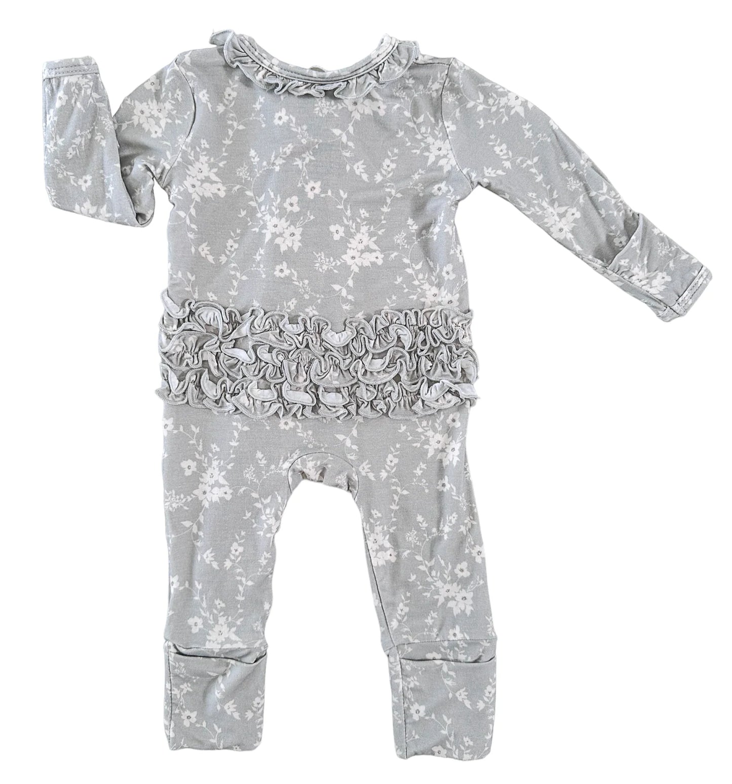 Rockin Royalty Harlow Ruffle Zip Footie