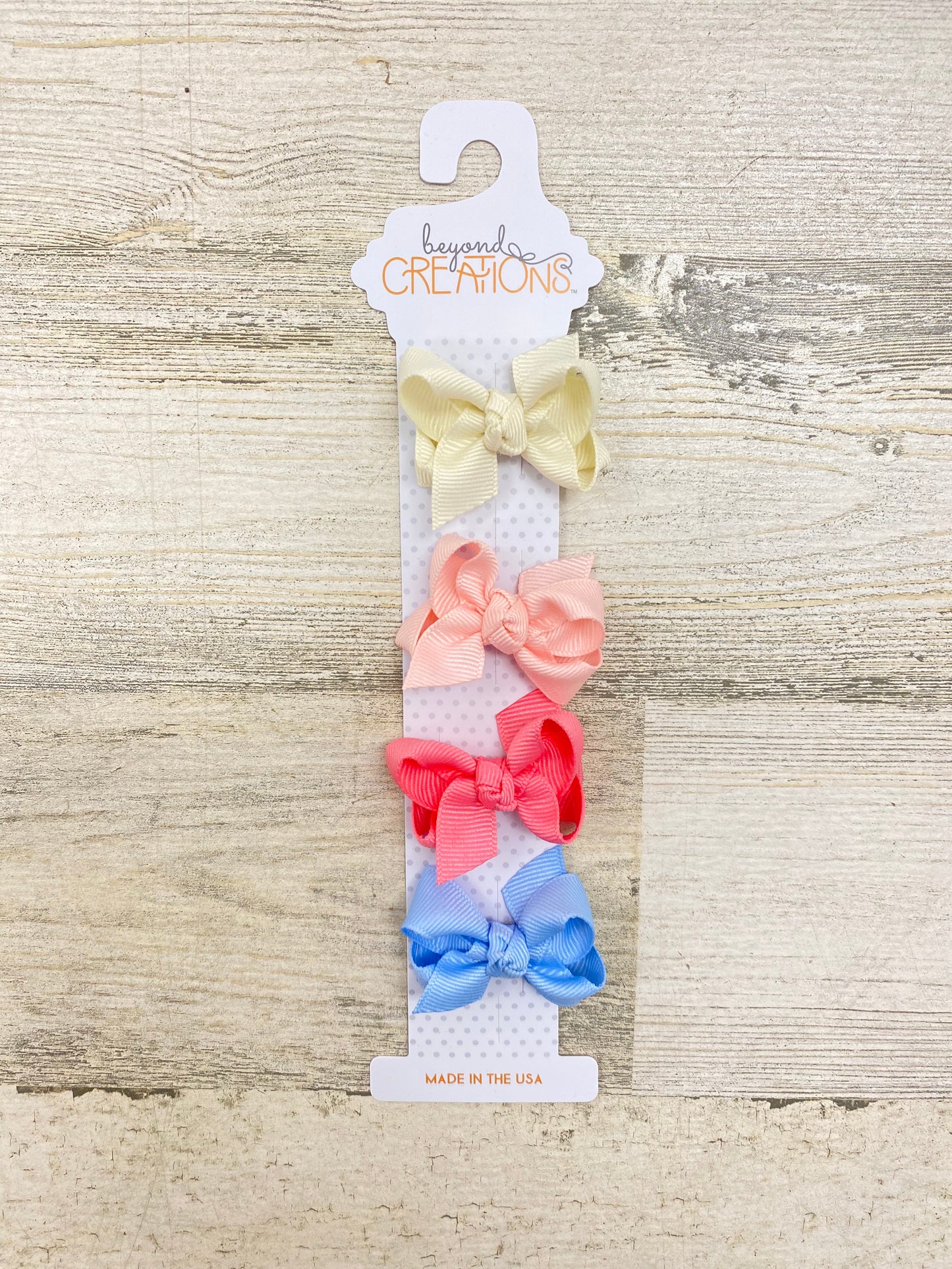 Beyond Creations Mini Snap Clip Bows 6-pack (different colors and styles)