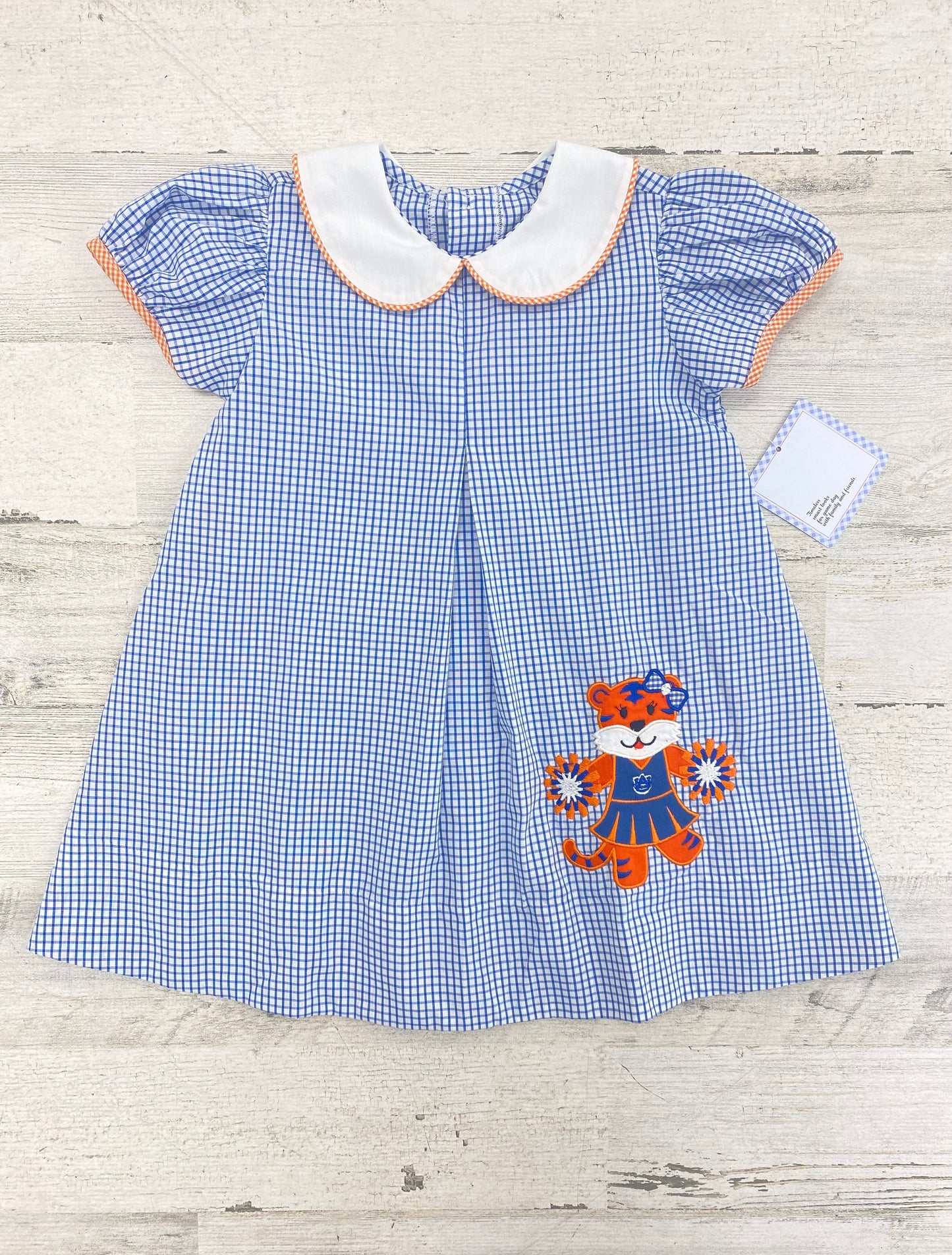 SSRN Navy/Orange Appliqué Dress