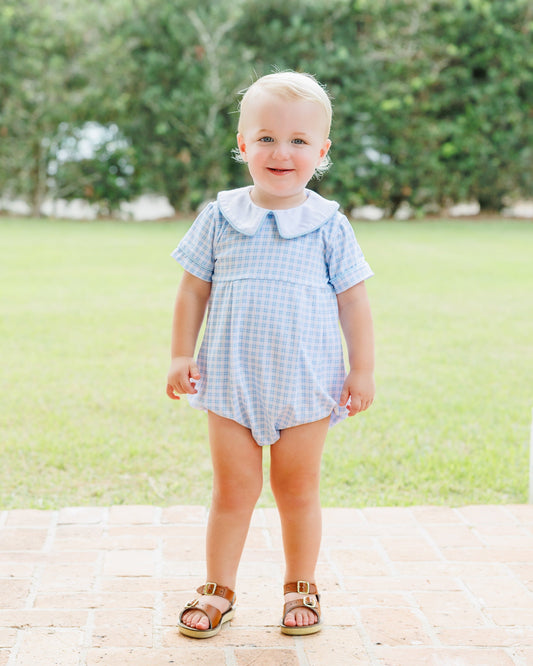 Smock Candy-Powder Blue Plaid Bubble