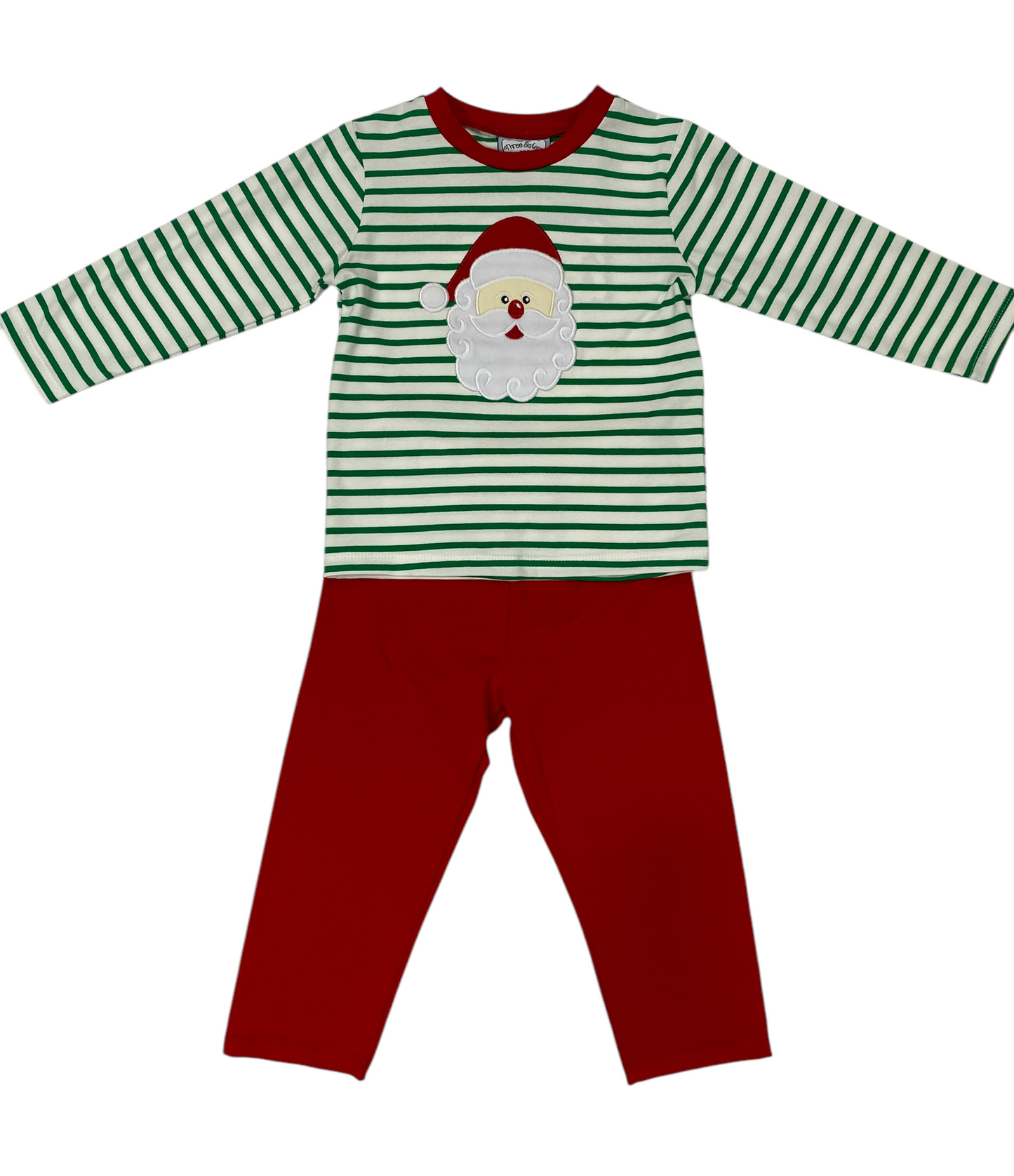 Three Sisters Santa Applique Boys Pant Set