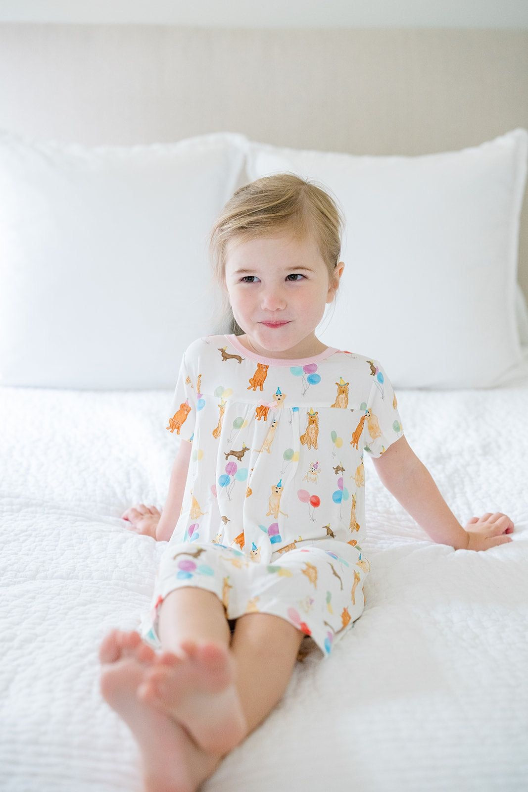 Uptown Baby Pink Party Dogs Bamboo Dress