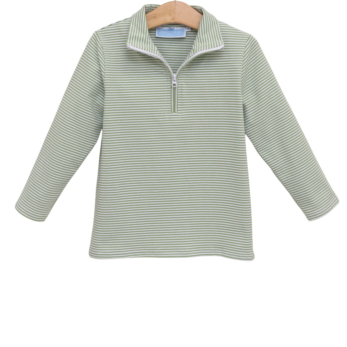 Trotter Street Kids Tucker Pullover - Green Stripe