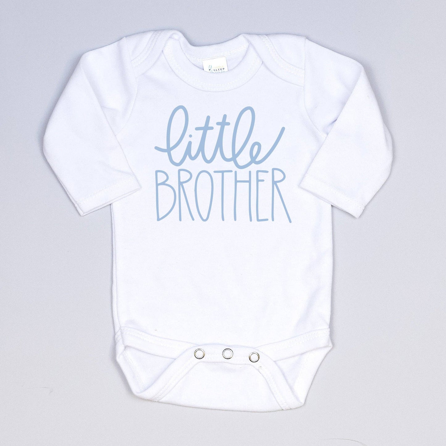 Cuddle Sleep Dream - Little Brother Onesie | Script, Light Blue