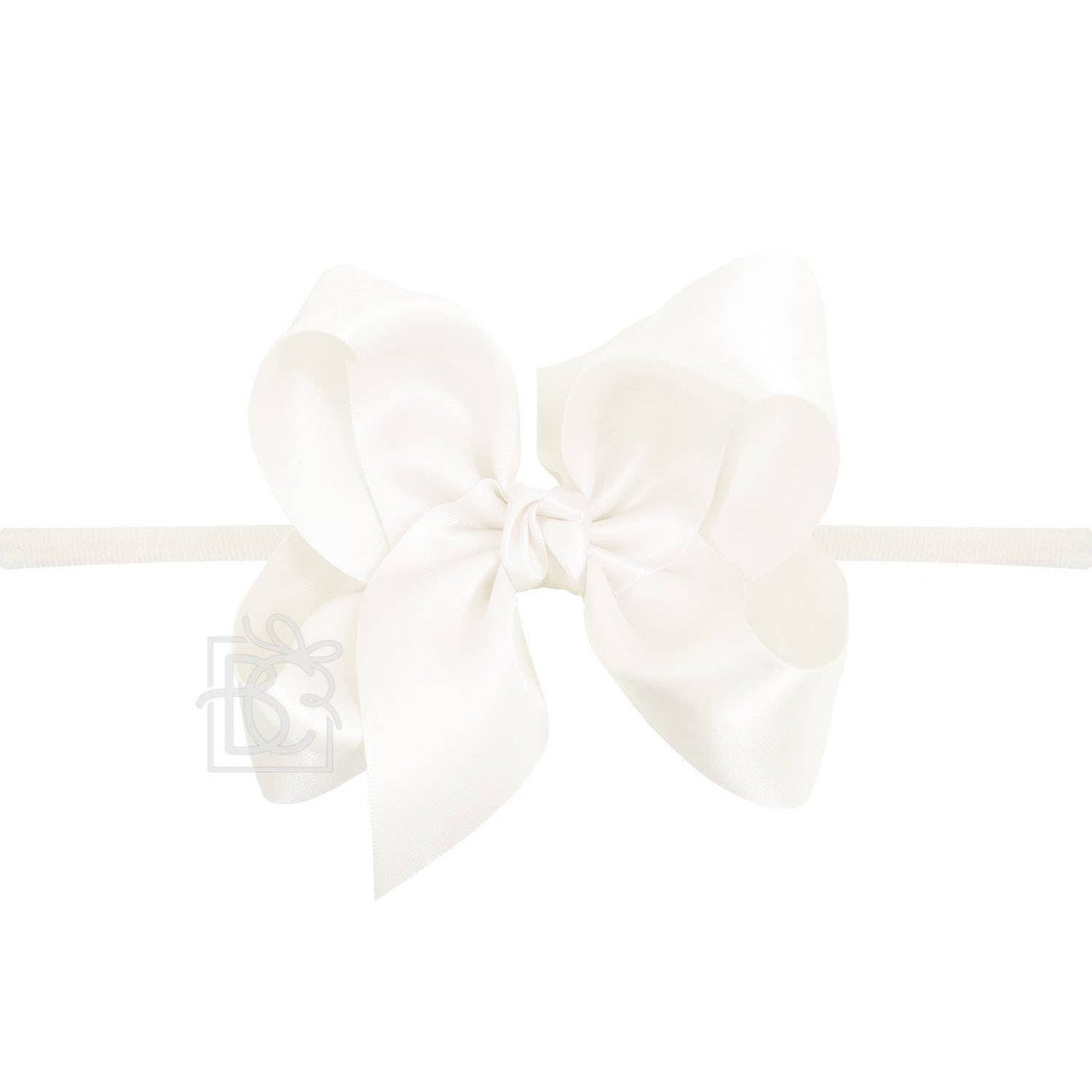 Beyond Creations 1/4" PANTYHOSE HEADBAND W/SATIN BOW: 4.5"