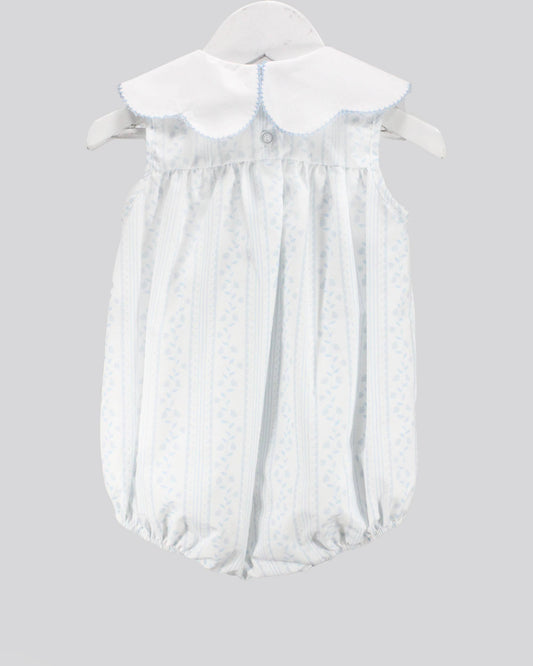 Baby Blessings Clothing - Scalloped Blue Aria Bubble