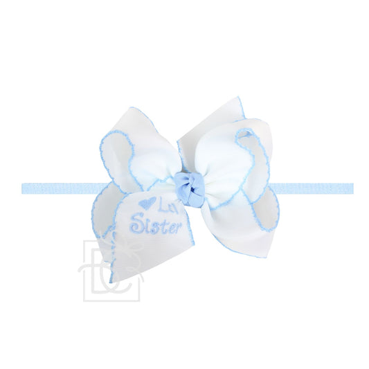 Beyond Creations - 4.5 Pantyhose Embroidered Lil Sister Bow (Color Options)